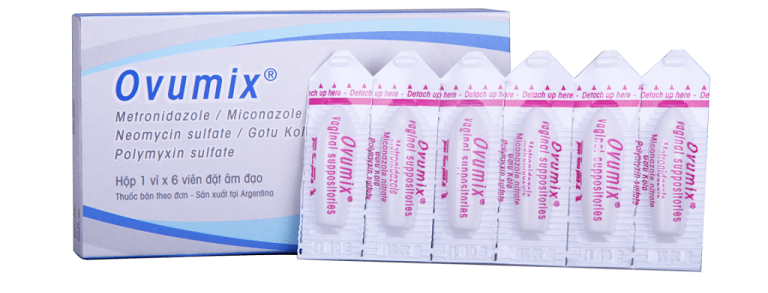 Mỗi hộp thuốc Ovumix gồm 1 vỉ x 6 viên