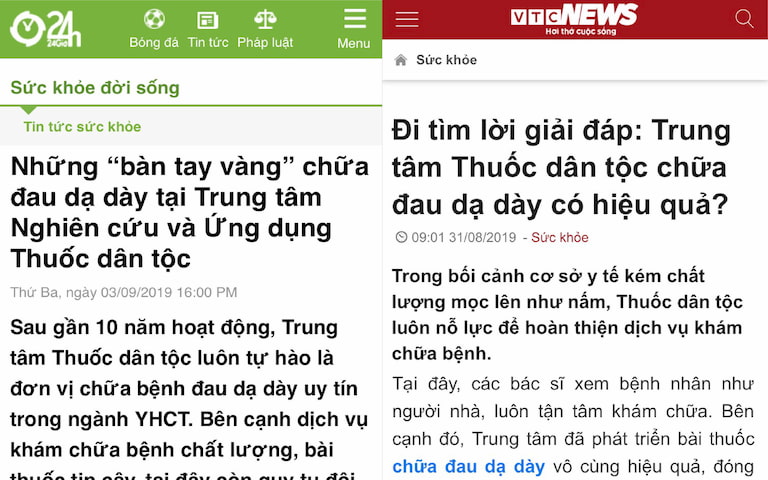 Báo chí truyền thông đưa tin về bài thuốc Sơ can Bình vị tán