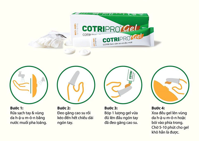 Các bước sử dụng thuốc Cotripro Gel đúng cách