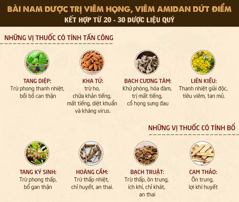 Thành phần của Thanh hầu bổ phế thang