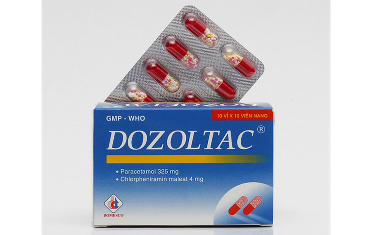 Thành phần chính của thuốc Dozoltac: Paracetamol, có tác dụng giảm đau, hạ sốt