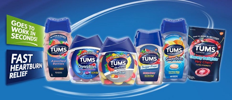 Các dòng sản phẩm của thuốc Tums