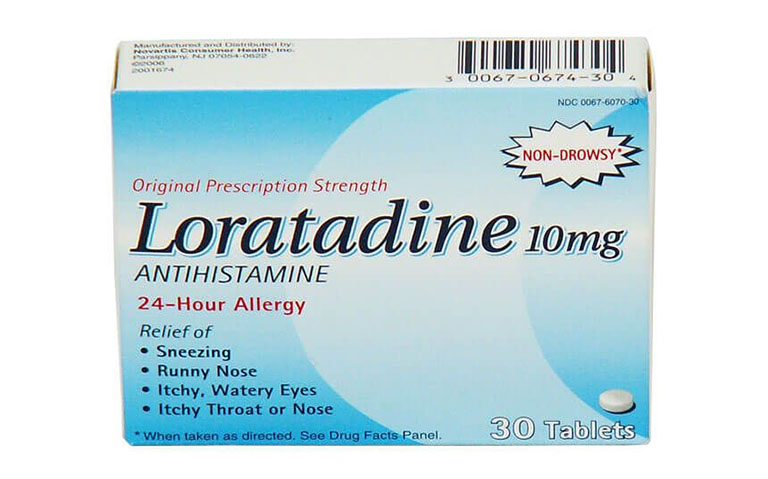 Thuốc Loratadine có tác dụng giúp cải thiện triệu chứng ngứa, hắt hơi, chảy nước mắt và nước mũi do viêm mũi dị ứng gây nên